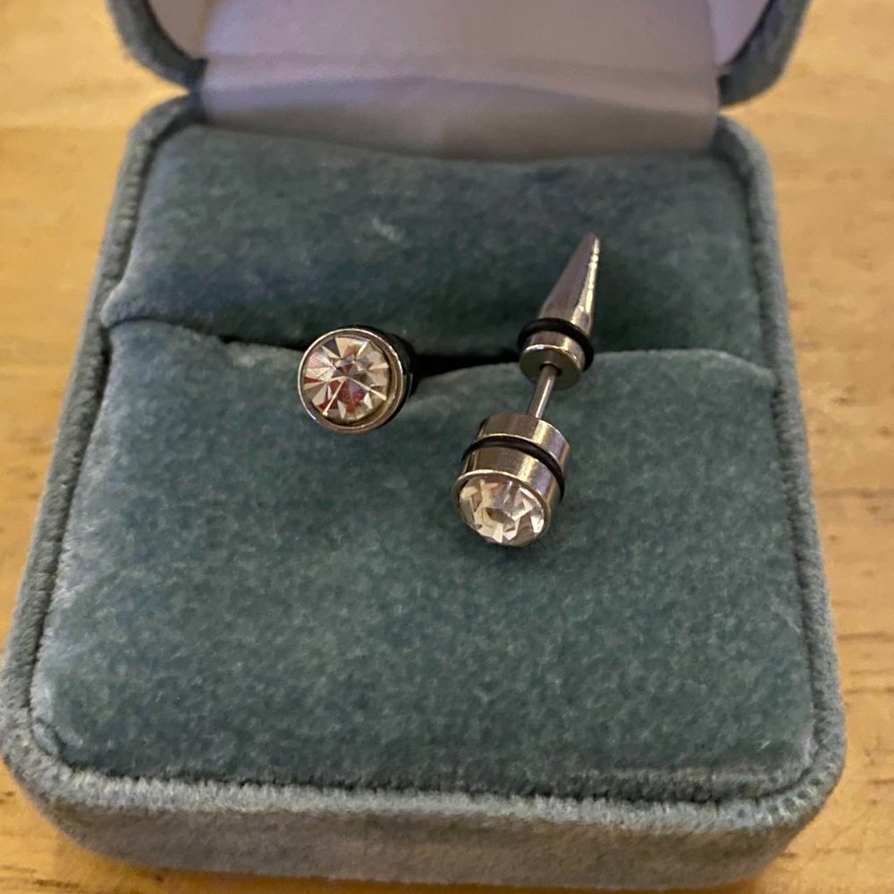 Studded Dagger Back earrings